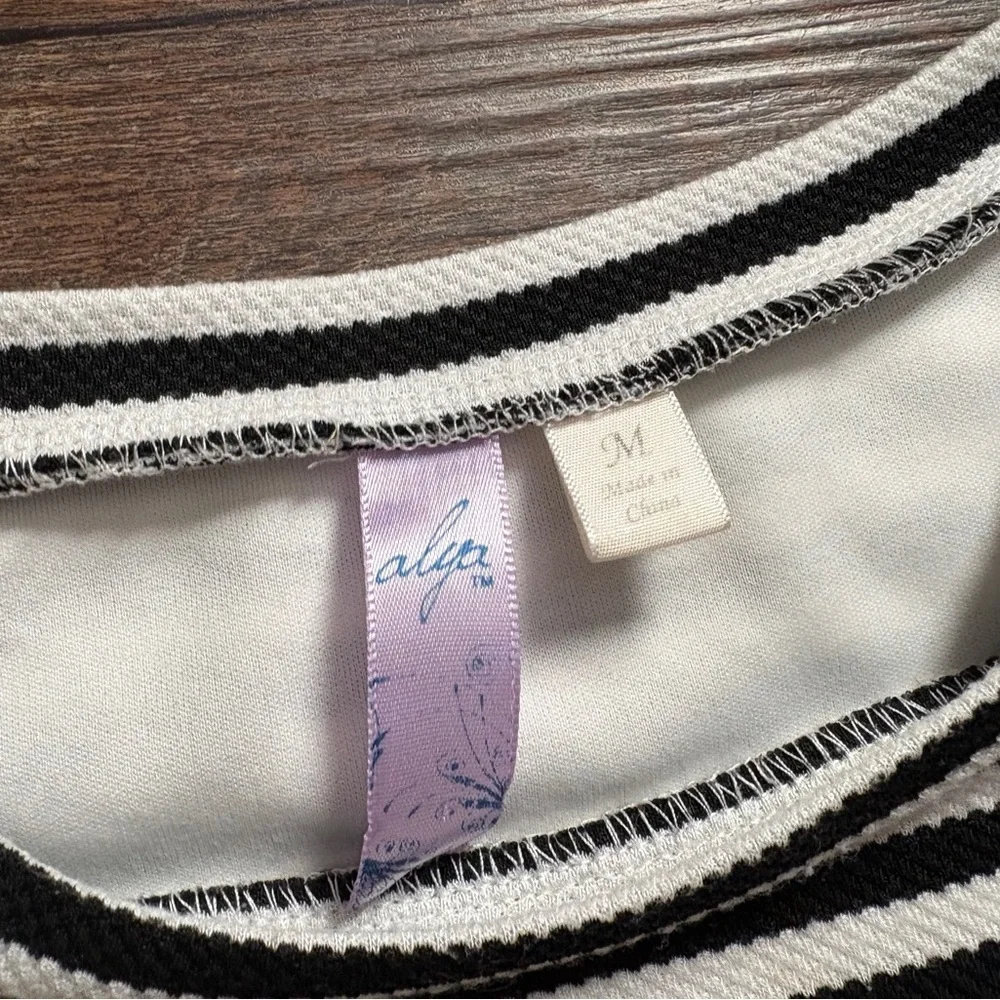 ALYA tunic sweatshirt dress casual cute nautical vacation preppy sz M EUC